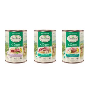6 x 400 g Gemengd pakket 1 Lukullus Hondenvoer