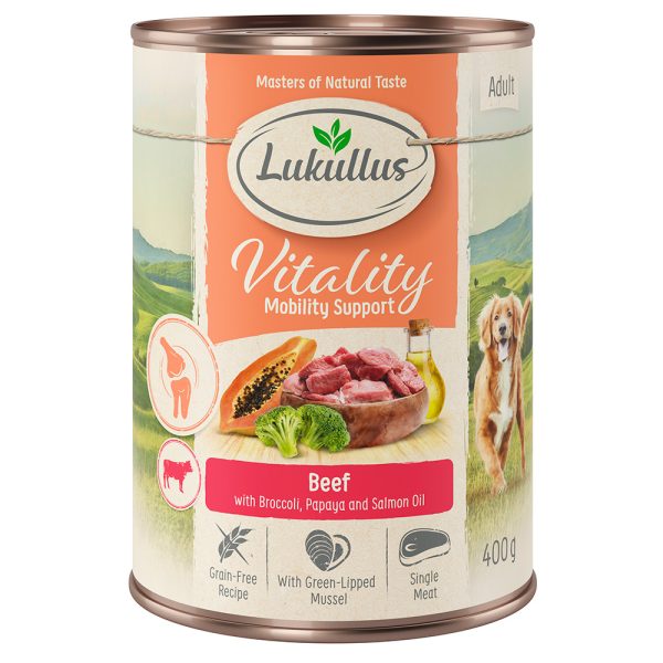 12x400g Lukullus Vitality Graanvrij - Rund