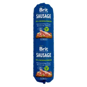 Brit Sausage natvoer - Kip & Wild (12 x 800 g)