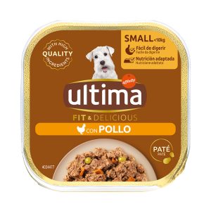 22 x 150 g Ultima Fit & Delicious Paté Mini Kip hondenvoer nat