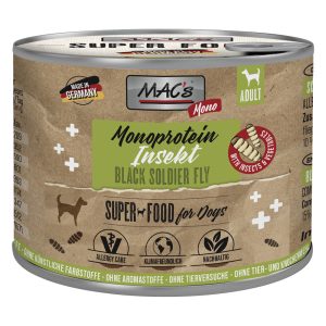 24x180g MAC's Monoprotein Insecten & Superfood nat hondenvoer