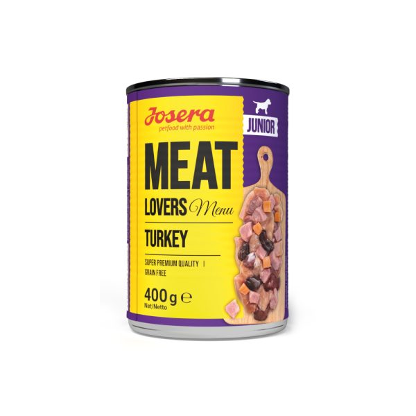 6x400g Josera Meat Lovers Junior Menu Kalkoen natvoer voor honden