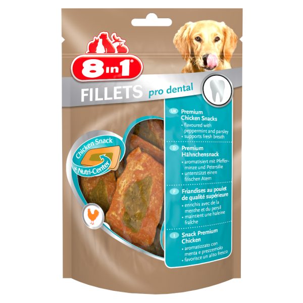 3 + 1 gratis! 8in1 Fillets Pro hondensnacks - Pro Breath (Maat S)