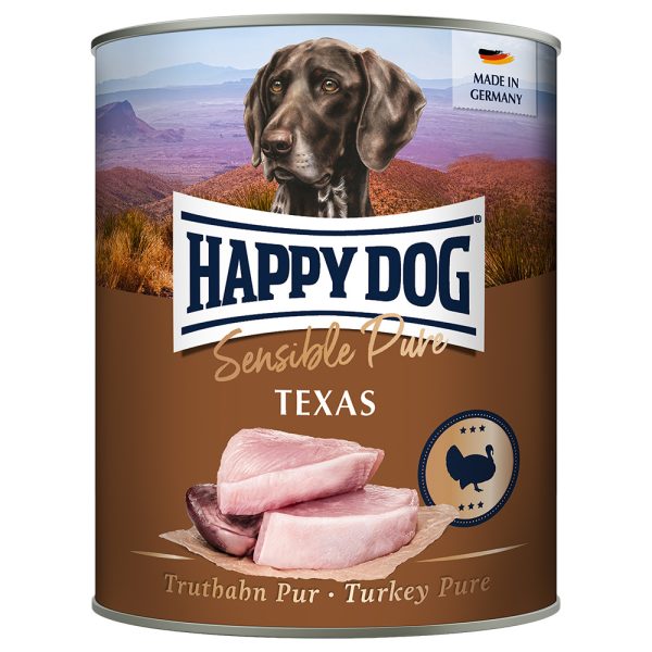 Voordeelpakket Happy Dog Puur 24 x 800 g Hondenvoer - Kalkoen puur