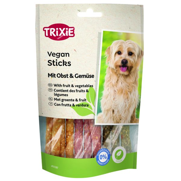 Voordeelpakket: 6x 100g Trixie Vegan Sticks met fruit & groenten hondensnacks