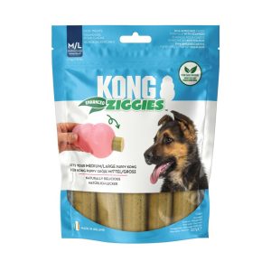 Voordeelverpakking 2x227g maat M/L KONG Ziggies Enhanced Puppy Snacks voor honden