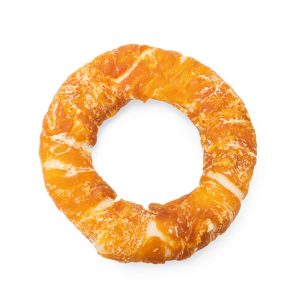 8 x Ø 12,5 cm Karlie kauwring met kipsnack voor honden