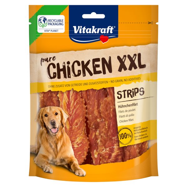 250g Vitakraft Pure Kip XXL Strips kipfilet hondensnacks