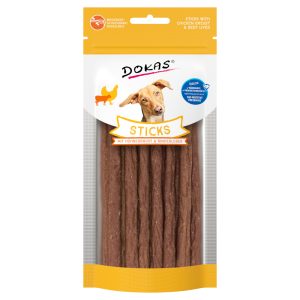 60g Dokas Sticks met kipfilet en runderlever hondensnacks