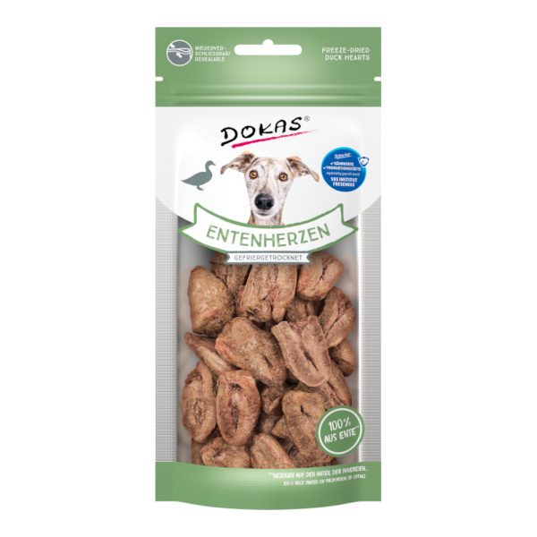 22g Dokas Eend Hartjes Gevriesdroogde Eend Hondensnacks