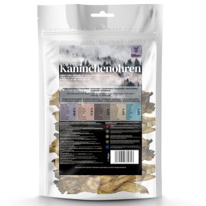 500g George & Bob's konijnenoren zonder vacht hondensnacks