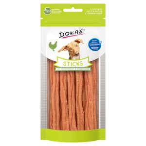 60g Dokas Sticks met kipfilet en kippenhart hondensnacks