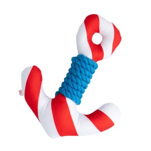 Honden waterspeelgoed Anker Floating, wit-rood-blauw