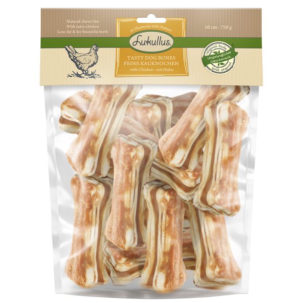 750 g Kip 10 cm Bigpacks Kauwbotten Lukullus  Hondensnacks